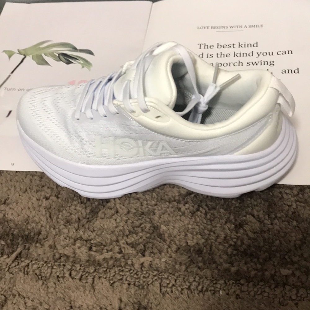 Hoka One One Bondi 8 White Women’s Size 7.5 - Picture 5 of 7